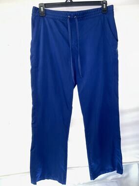 Healing Hands Purple Label Scrub Pants Navy Blue Drawstring Size Large